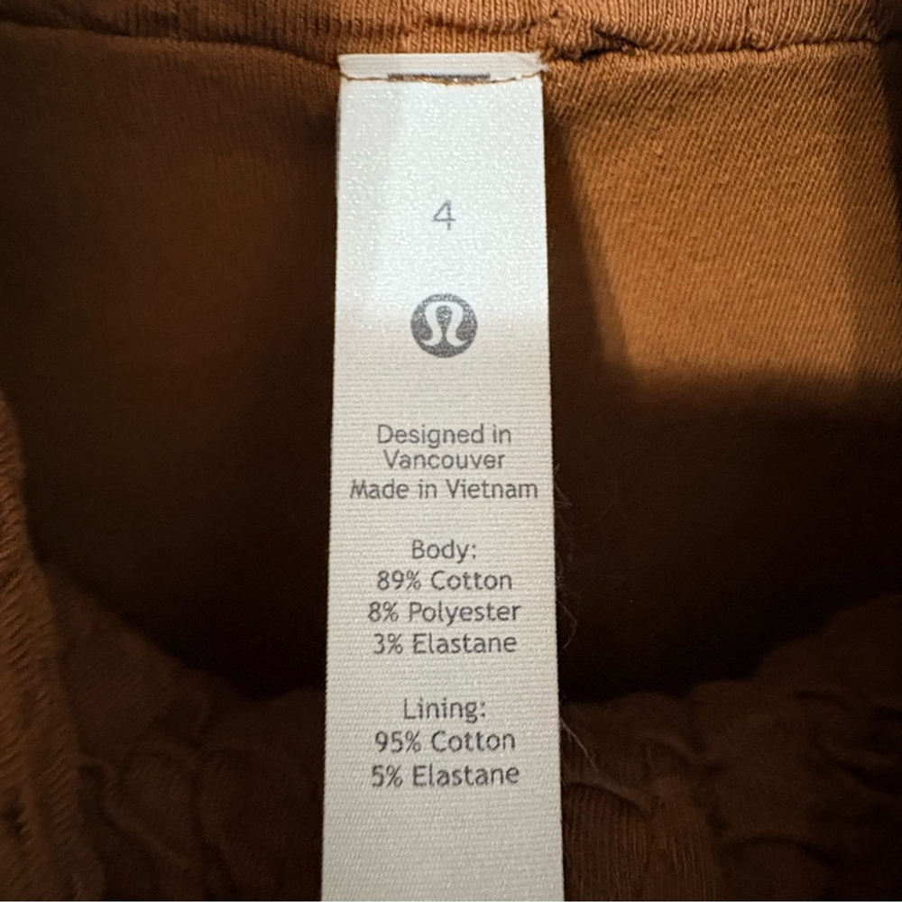 Lululemon | Rippled Full Zip Jacket | Sz 4 | Copper Brown | EUC - Picture 3 of 7